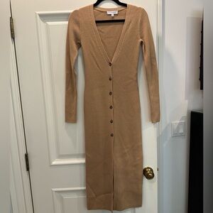 Intermix Women’s Long-Length Wool-Cashmere Dress – Beige